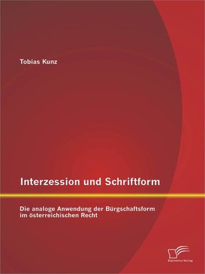 cover image of Interzession und Schriftform
